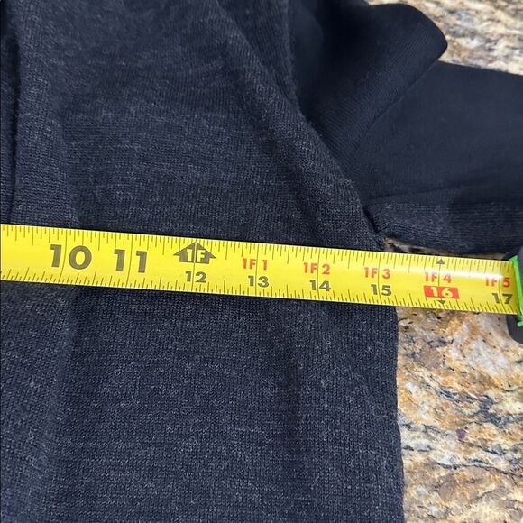 All Saints Black Gray Draped Front Long Sleeve Cardigan Sweater Size 0 - Picture 9 of 10